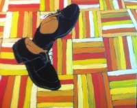 Painting Punky shoes NYC